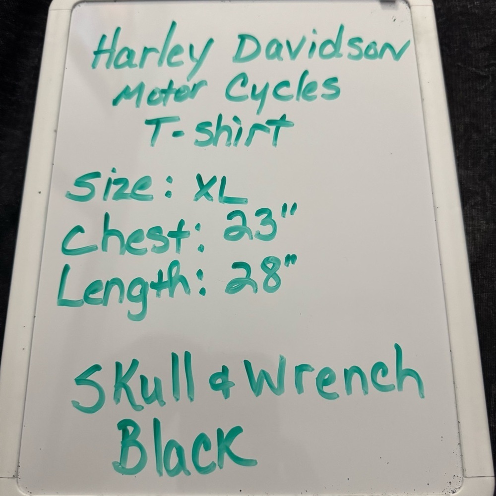 Harley-Davidson Skull & Wrench T-Shirt XL Black Acid Wash Arizona Made in USA - Picture 6 of 6